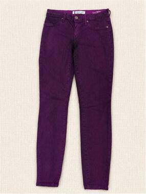 NWT Henry & Belle Super Skinny High Rise Jeans Berry Wine Purple Made USA Size 2